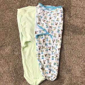 2 Summer Infant SwaddleMe Velcro Swaddle Blankets